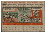 1956 Topps Baseball #156 Wes Westrum Giants EX-MT Gray 535177