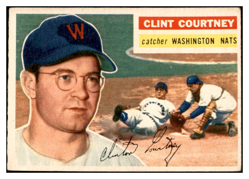 1956 Topps Baseball #159 Clint Courtney Senators EX-MT Gray 535180