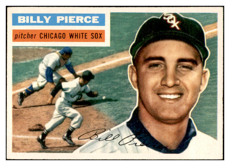 1956 Topps Baseball #160 Billy Pierce White Sox EX-MT Gray 535181