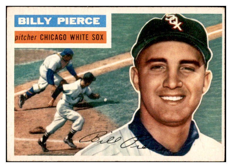 1956 Topps Baseball #160 Billy Pierce White Sox EX-MT Gray 535182