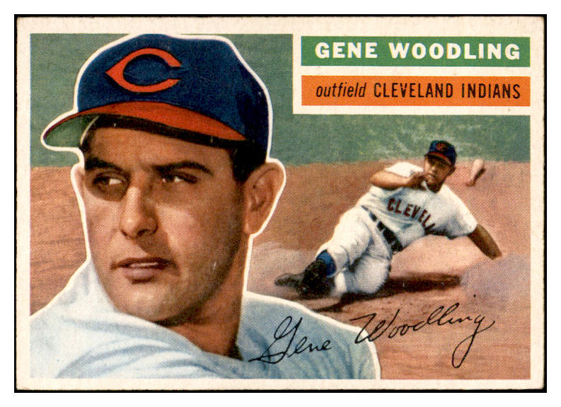 1956 Topps Baseball #163 Gene Woodling Indians EX-MT Gray 535186