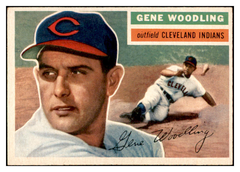 1956 Topps Baseball #163 Gene Woodling Indians EX-MT Gray 535187