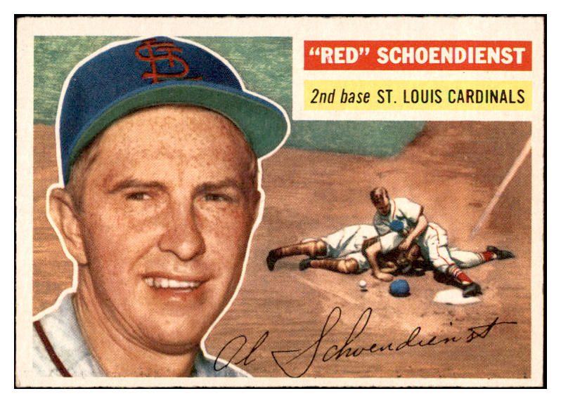 1956 Topps Baseball #165 Red Schoendienst Cardinals EX-MT Gray 535188