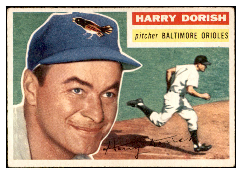 1956 Topps Baseball #167 Harry Dorish Orioles EX-MT Gray 535190