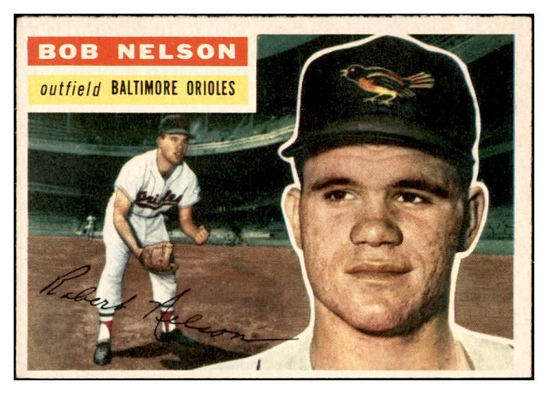 1956 Topps Baseball #169 Bob Nelson Orioles EX-MT Gray 535192