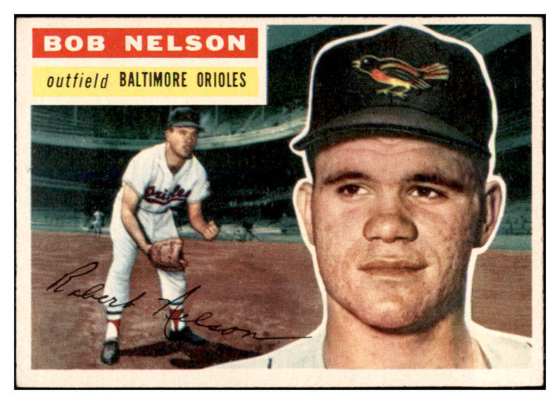 1956 Topps Baseball #169 Bob Nelson Orioles EX-MT Gray 535193