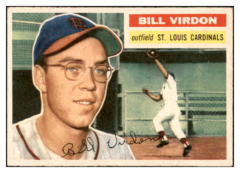 1956 Topps Baseball #170 Bill Virdon Cardinals EX-MT Gray 535194