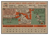 1956 Topps Baseball #170 Bill Virdon Cardinals EX-MT Gray 535194