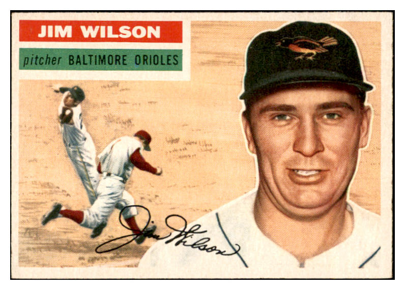 1956 Topps Baseball #171 Jim Wilson Orioles EX-MT Gray 535195
