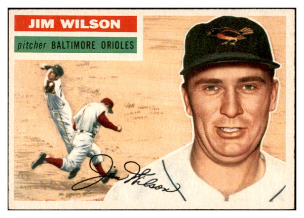 1956 Topps Baseball #171 Jim Wilson Orioles EX-MT Gray 535195