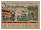 1956 Topps Baseball #174 Glen Gorbous Phillies EX-MT Gray 535200