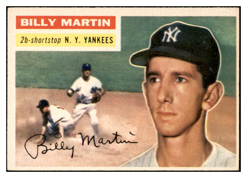 1956 Topps Baseball #181 Billy Martin Yankees EX-MT 535207