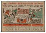 1956 Topps Baseball #181 Billy Martin Yankees EX-MT 535207