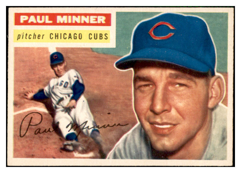 1956 Topps Baseball #182 Paul Minner Cubs EX-MT 535208
