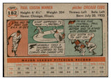 1956 Topps Baseball #182 Paul Minner Cubs EX-MT 535208