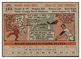 1956 Topps Baseball #193 Wilmer Mizell Cardinals EX-MT 535218