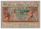 1956 Topps Baseball #193 Wilmer Mizell Cardinals EX-MT 535219