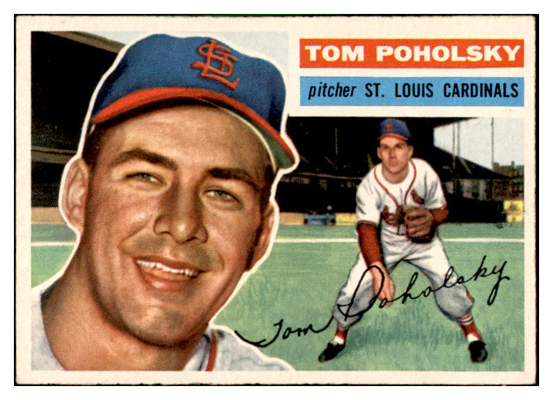 1956 Topps Baseball #196 Tom Poholsky Cardinals EX-MT 535221