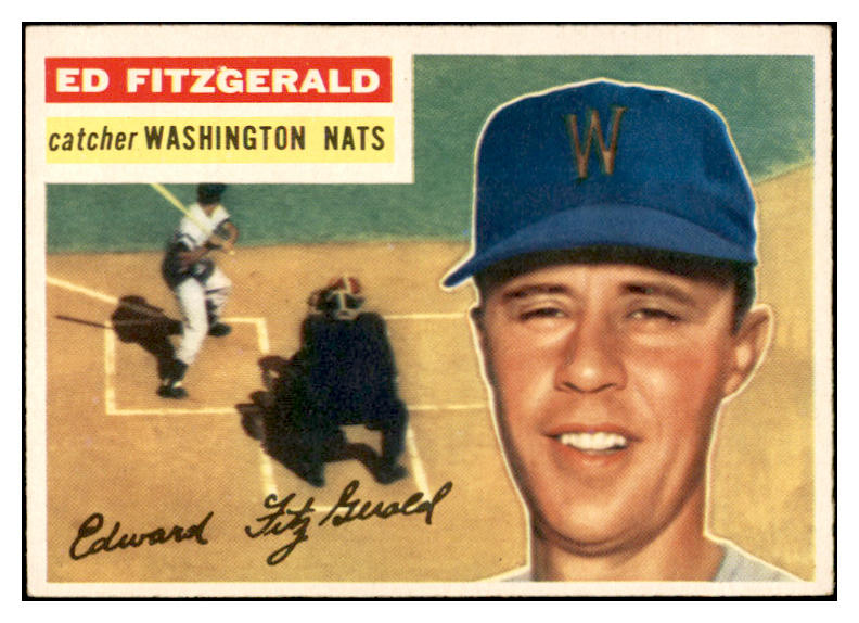 1956 Topps Baseball #198 Ed Fitzgerald Senators EX-MT 535223