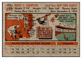 1956 Topps Baseball #199 Hank Thompson Giants EX-MT 535225