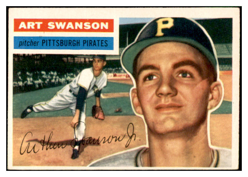 1956 Topps Baseball #204 Art Swanson Pirates EX-MT 535231