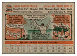 1956 Topps Baseball #206 Erv Palica Orioles EX-MT 535233