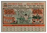 1956 Topps Baseball #206 Erv Palica Orioles EX-MT 535234