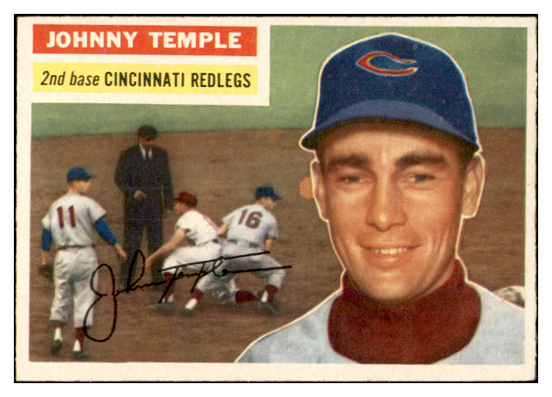 1956 Topps Baseball #212 Johnny Temple Reds EX-MT 535242