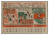 1956 Topps Baseball #212 Johnny Temple Reds EX-MT 535242