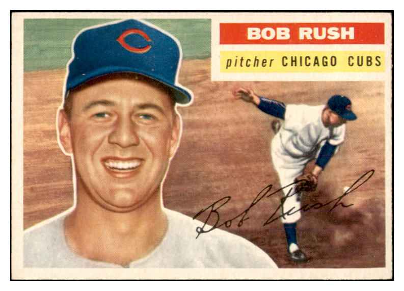 1956 Topps Baseball #214 Bob Rush Cubs EX-MT 535243