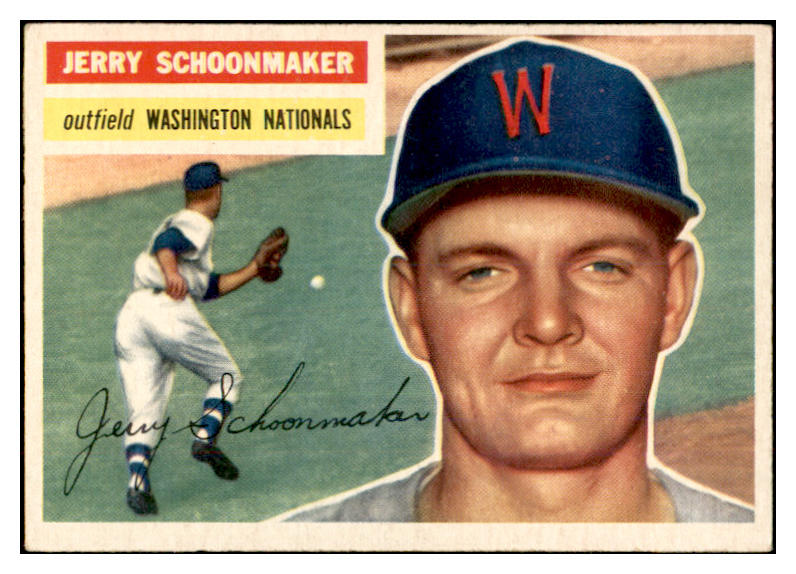 1956 Topps Baseball #216 Jerry Schoonmaker Senators EX-MT 535245