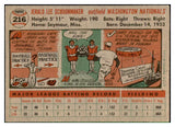 1956 Topps Baseball #216 Jerry Schoonmaker Senators EX-MT 535245