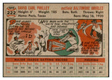 1956 Topps Baseball #222 Dave Philley Orioles EX-MT 535252