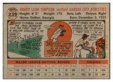 1956 Topps Baseball #239 Harry Simpson A's EX-MT 535266