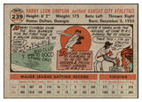 1956 Topps Baseball #239 Harry Simpson A's EX-MT 535267