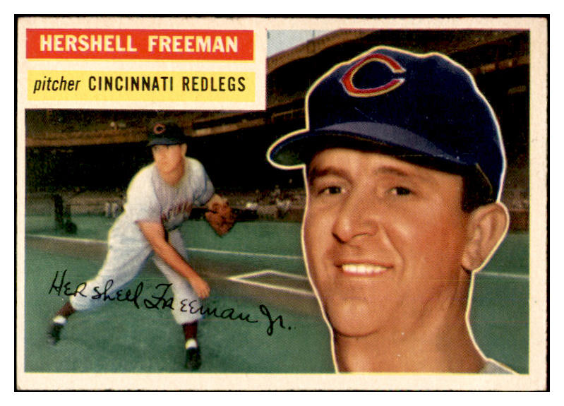 1956 Topps Baseball #242 Hershell Freeman Reds EX-MT 535268