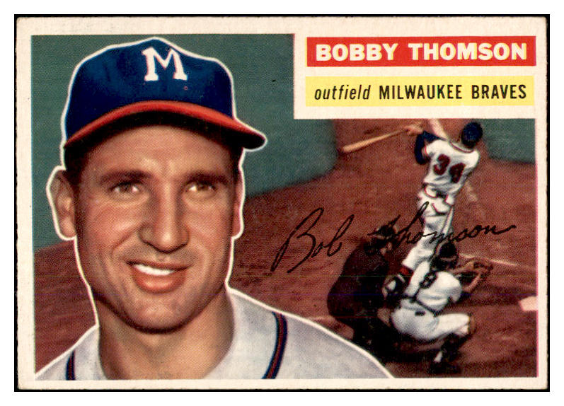 1956 Topps Baseball #257 Bobby Thomson Braves EX-MT 535285