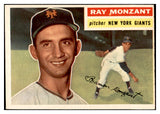 1956 Topps Baseball #264 Ray Monzant Giants EX-MT 535292
