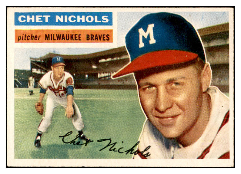 1956 Topps Baseball #278 Chet Nichols Braves EX-MT 535311