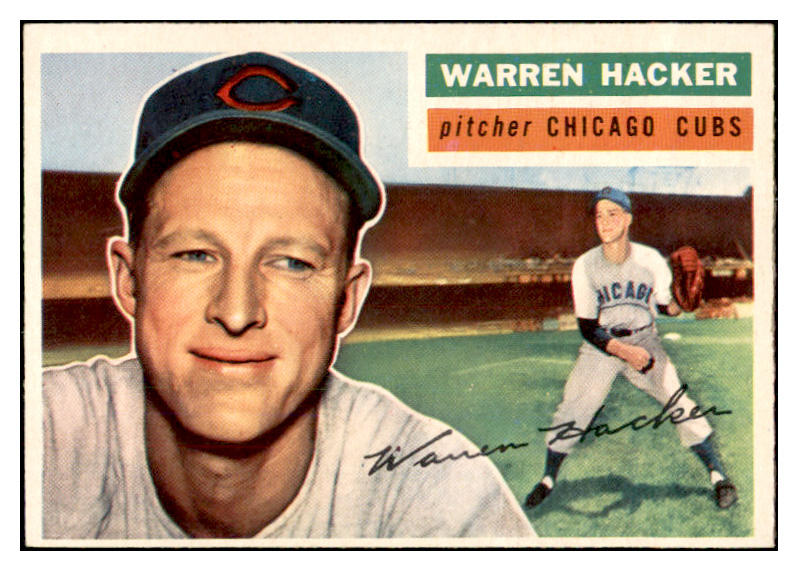 1956 Topps Baseball #282 Warren Hacker Cubs EX-MT 535315