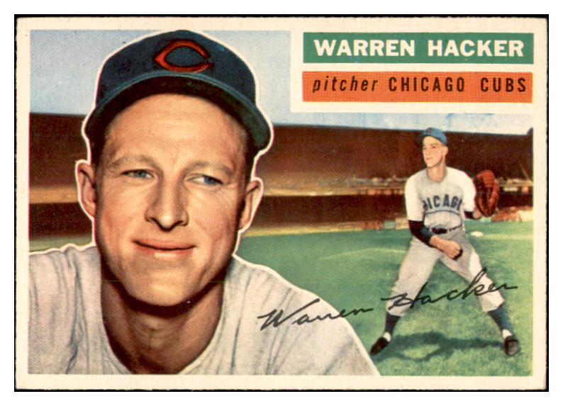 1956 Topps Baseball #282 Warren Hacker Cubs EX-MT 535316