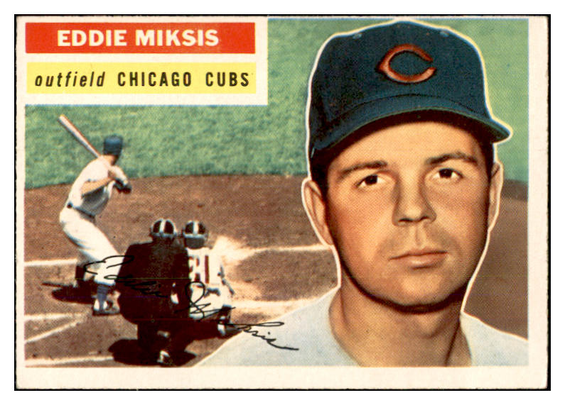 1956 Topps Baseball #285 Eddie Miksis Cubs EX-MT 535320