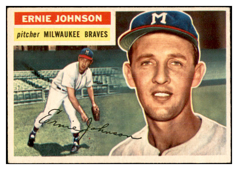 1956 Topps Baseball #294 Ernie Johnson Braves EX-MT 535333