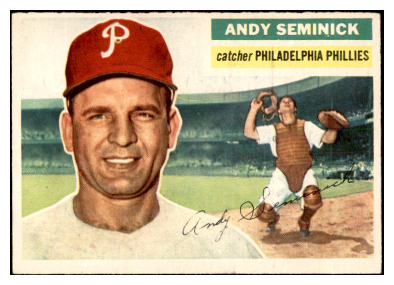 1956 Topps Baseball #296 Andy Seminick Phillies EX-MT 535334