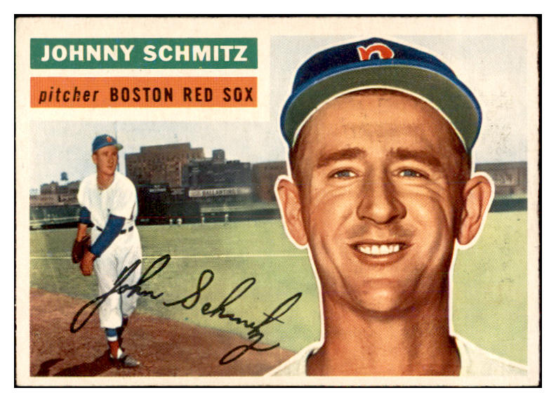 1956 Topps Baseball #298 Johnny Schmitz Red Sox EX-MT 535338