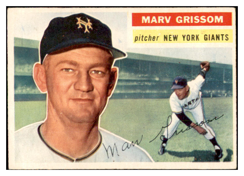 1956 Topps Baseball #301 Marv Grissom Giants EX-MT 535341