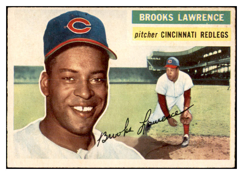 1956 Topps Baseball #305 Brooks Lawrence Reds EX-MT 535348