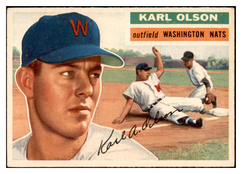 1956 Topps Baseball #322 Karl Olson Senators EX-MT 535365
