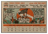 1956 Topps Baseball #325 Don Liddle Giants EX-MT 535370