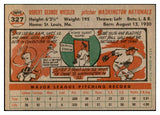1956 Topps Baseball #327 Bob Wiesler Senators EX-MT 535373